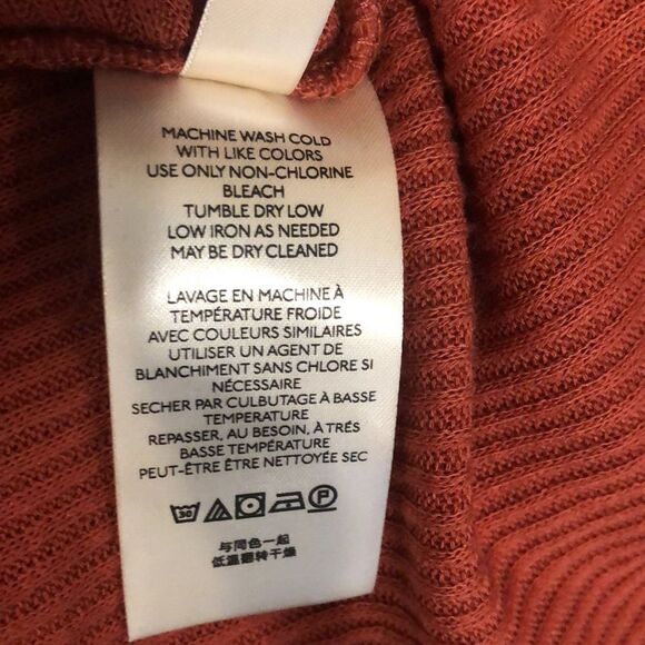 FREE PEOPLE Marley Off The Shoulder Cross Over Long Sleeve Ribbed Knit Sz Small - Picture 10 of 13